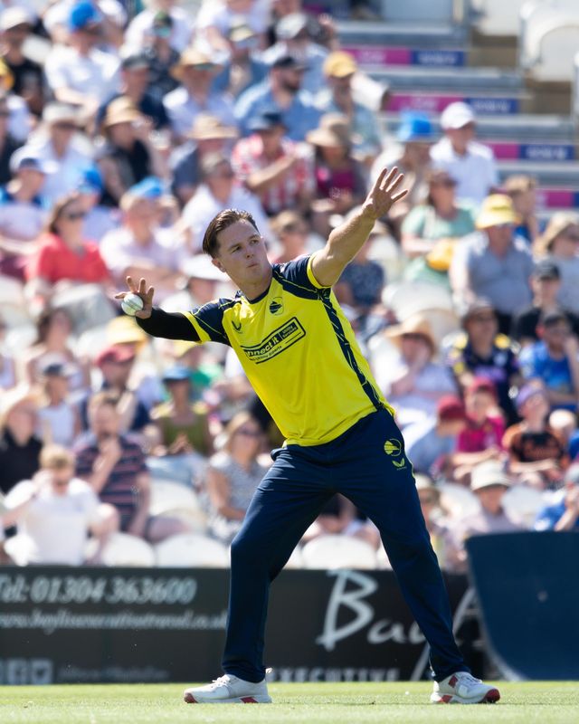 Cricket fielder throwing at the stumps